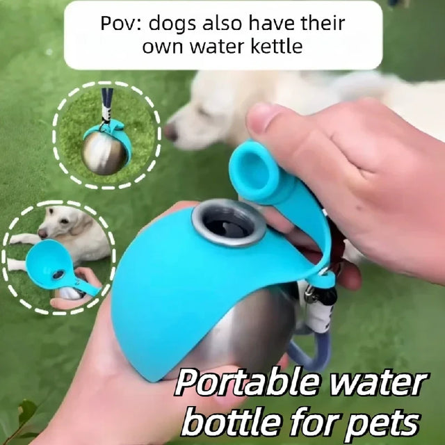 Botella de Agua para Perros de Acero Inoxidable